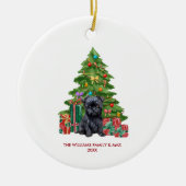 Affenpinscher hond gepersonaliseerde kerst keramisch ornament (Voorkant)