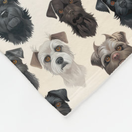 Affenpinscher Hond Gezichten Collage Patroon Fleece Deken