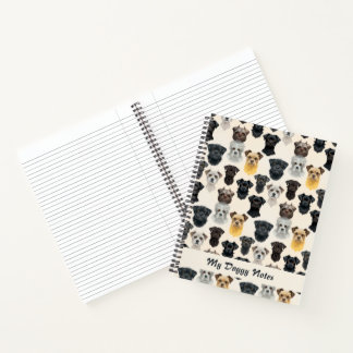Affenpinscher Hond Gezichten Collage Patroon Notitieboek