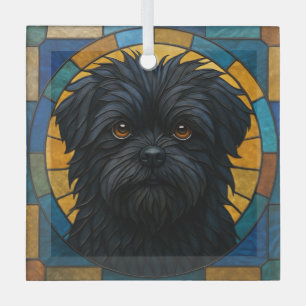 Affenpinscher Hond "Glas in lood" Glas Ornament
