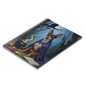 Affenpinscher hond grillige Halloween schilderij Notitieboek (Linkerzijde)