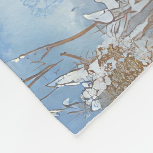 Affenpinscher Hond in Sledge Laat het Sneeuw Kerst Fleece Deken (Hoek)