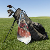 Affenpinscher Hond in Sledge Laat het Sneeuw Kerst Golfhanddoek (Groen)