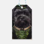 Affenpinscher-hond in St. Patrick's Day Dress Cadeaulabel (Achterkant)