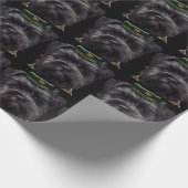 Affenpinscher-hond in St. Patrick's Day Dress Cadeaupapier (Hoek)