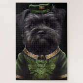 Affenpinscher-hond in St. Patrick's Day Dress Legpuzzel (Verticaal)