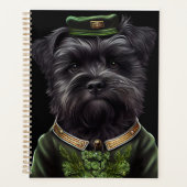 Affenpinscher-hond in St. Patrick's Day Dress Planner (Voorkant)