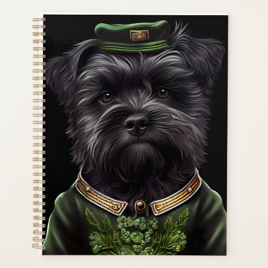 Affenpinscher-hond in St. Patrick's Day Dress Planner (Voorkant)