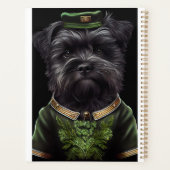 Affenpinscher-hond in St. Patrick's Day Dress Planner (Achterkant)