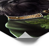 Affenpinscher-hond in St. Patrick's Day Dress Poster (Hoek)