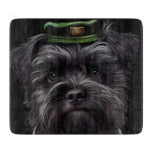 Affenpinscher-hond in St. Patrick's Day Dress Snijplank (Voorkant)