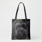 Affenpinscher-hond in St. Patrick's Day Dress Tote Bag (Voorkant)