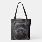 Affenpinscher-hond in St. Patrick's Day Dress Tote Bag (Achterkant)