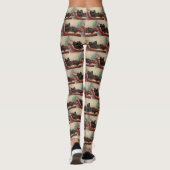 Affenpinscher Hond Kerst Feestelijk Leggings (Achterkant)