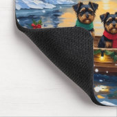 Affenpinscher-hond Kerstboot Vakantie Muismat (Hoek)