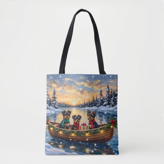 Affenpinscher-hond Kerstboot Vakantie Tote Bag (Voorkant)