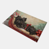 Affenpinscher Hond Kerstfeest Deurmat (Schuin)