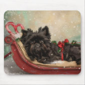 Affenpinscher Hond Kerstfeest Muismat (Voorkant)
