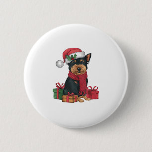 Affenpinscher Hond Kerstoutfits Santa Hat Hond Ronde Button 5,7 Cm