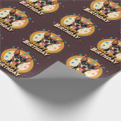 Affenpinscher Hond Kleurrijk Cadeaupapier (Hoek)