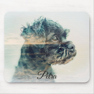 Affenpinscher Hond MOM Zomer Strand Foto Effect Muismat