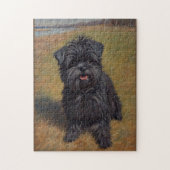 Affenpinscher Hond Olie Schilderij Portret Legpuzzel (Verticaal)