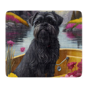 Affenpinscher Hond op een Peddel: Een Schitterend Snijplank