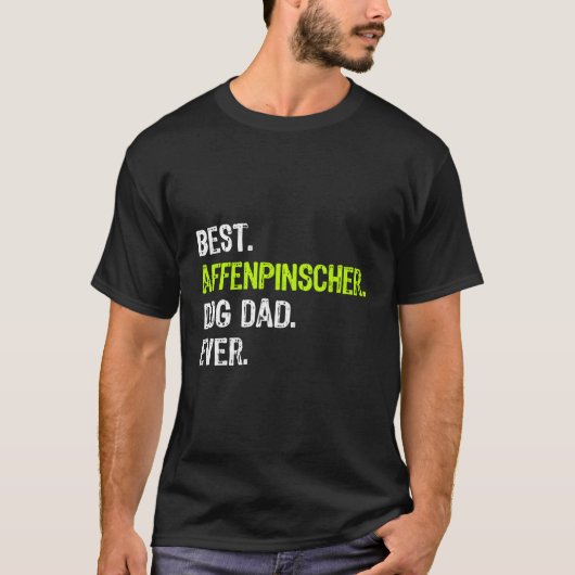 Affenpinscher Hond Papa Vaderdag Grappige Hondenli T-shirt (Voorkant)