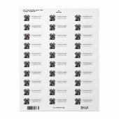 Affenpinscher-hond retouradreslabels etiket (Full Sheet)