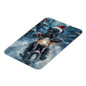 Affenpinscher Hond Rijden Motorfiets Kerstmis Magneet (Linkerzijde)