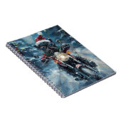 Affenpinscher Hond Rijden Motorfiets Kerstmis Notitieboek (Rechterzijde)