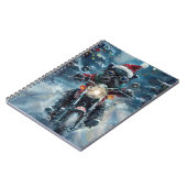 Affenpinscher Hond Rijden Motorfiets Kerstmis Notitieboek (Linkerzijde)