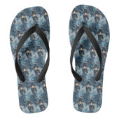 Affenpinscher Hond Rijden Motorfiets Kerstmis Teenslippers (Voetbed)