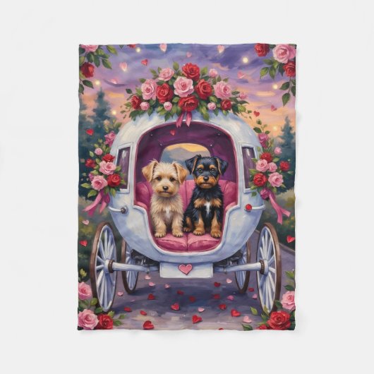 Affenpinscher-hond Valentijnsdag Fleece Deken (Voorkant)