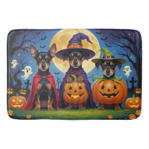 Affenpinscher Honden Pompoen Halloween Grappig Badmat