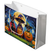 Affenpinscher Honden Pompoen Halloween Grappig Groot Cadeauzakje (Voorkant Gekanteld)