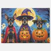 Affenpinscher Honden Pompoen Halloween Grappig Magneet (Voorkant)