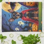 Affenpinscher Honden Pompoen Halloween Grappig Theedoek (Gevouwen)