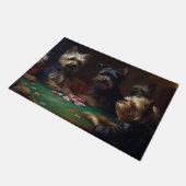 Affenpinscher Honden Spelen Poker Art Deurmat (Schuin)