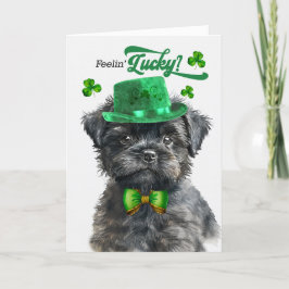 Affenpinscher Hondengevoel 'Geluksdag St Patrick's Feestdagen Kaart