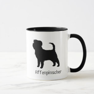 Affenpinscher Hondenras Silhouette Custom Mok