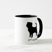 Affenpinscher Hondenras Silhouette Custom Mok (Voorkant rechts)