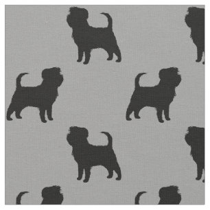 Affenpinscher Hondenras Silhouettes Patterned Stof