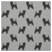 Affenpinscher Hondenras Silhouettes Patterned Stof (Swatch)