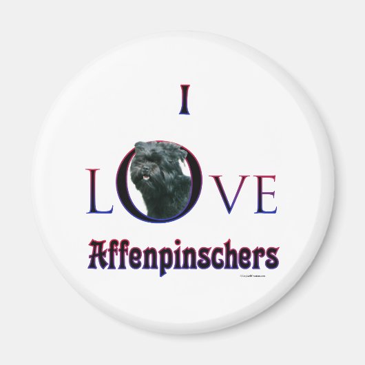 Affenpinscher I Love Magneet (Voorkant)