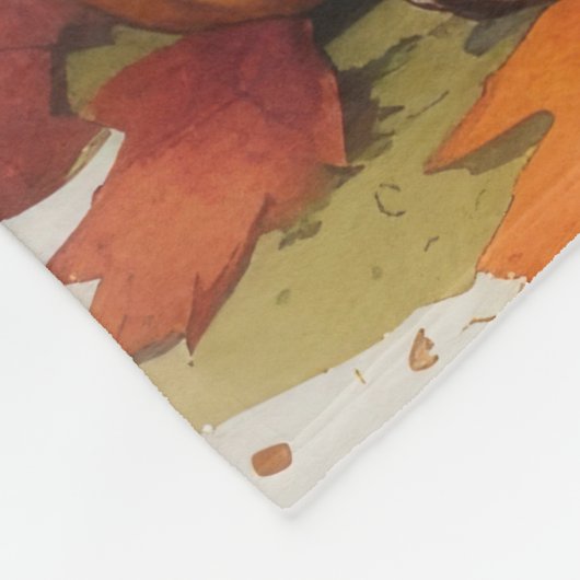 Affenpinscher in de herfst verlaat de Thanksgiving Fleece Deken (Hoek)