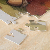 Affenpinscher in de herfst verlaat de Thanksgiving Legpuzzel (Zijkant)