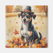 Affenpinscher in de herfst verlaat de Thanksgiving Magneet (Voorkant)