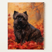 Affenpinscher in herfstbladeren Herfst geïnspireer Planner (Achterkant)