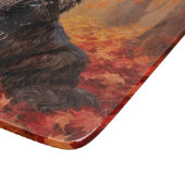 Affenpinscher in herfstbladeren Herfst geïnspireer Snijplank (Hoek)